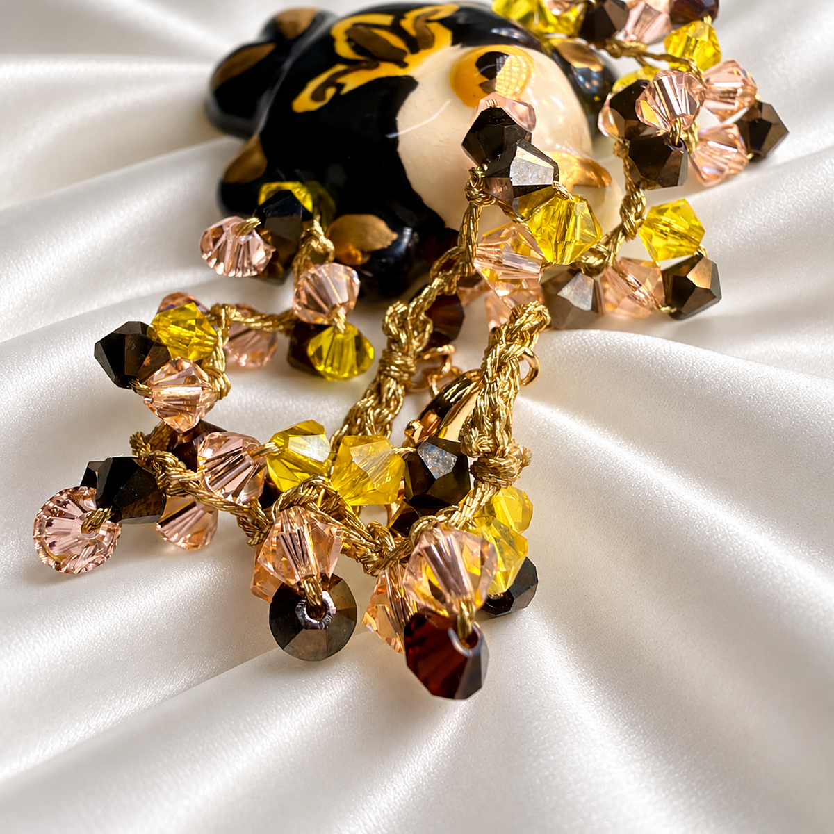 Mare Notturno · Caltagirone Ceramic Fish & Swarovski Crystals Bracelet