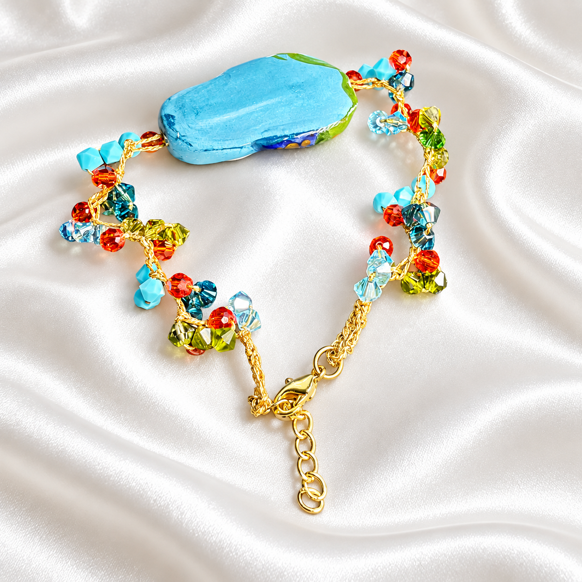 Moorish Kaleidoscope · Sicilian Ceramic Moor's Head & Swarovski Bracelet