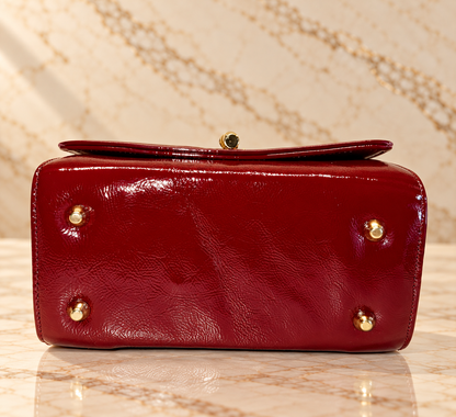 Borgogna Barocca · Caltagirone Ceramic Pine Cone & Nappalak Leather Handbag