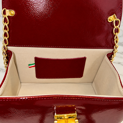 Borgogna Barocca · Caltagirone Ceramic Pine Cone & Nappalak Leather Handbag