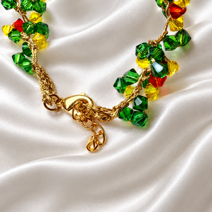 Sicilian Garden · Ceramic Prickly Pear & Swarovski Crystals Bracelet