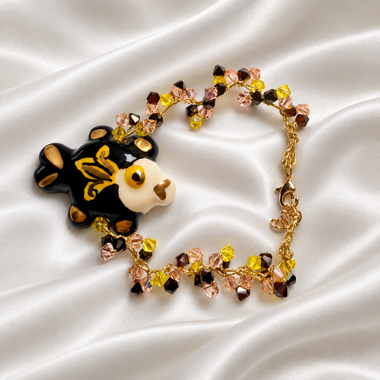 Mare Notturno · Caltagirone Ceramic Fish & Swarovski Crystals Bracelet