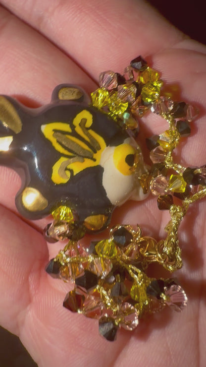 Mare Notturno · Caltagirone Ceramic Fish & Swarovski Crystals Bracelet