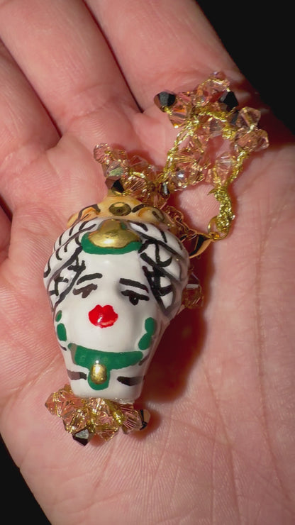 Moor’s Empress · Sicilian Ceramic Moor's Head & Swarovski Bracelet